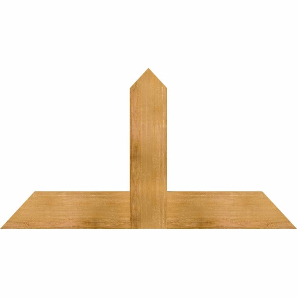 Ekena Millwork Portland Rough Sawn Timber Gable Bracket, Western Red Cedar, 48"W x 26"H x 2"D x 6"F, 13/12 Pitch GBW048X26X0206POR00RWR - main
